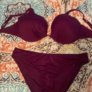 Burgundy bikini